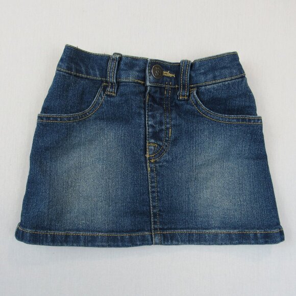 The Children's Place Denim Skort Toddler Girl's Size 4T Snap Button Closure - Picture 1 of 7